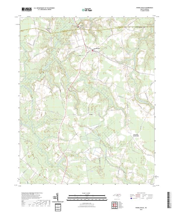 Powellsville topographic map thumbnail