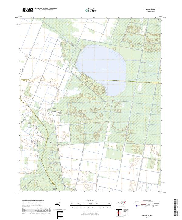 Pungo Lake topographic map thumbnail