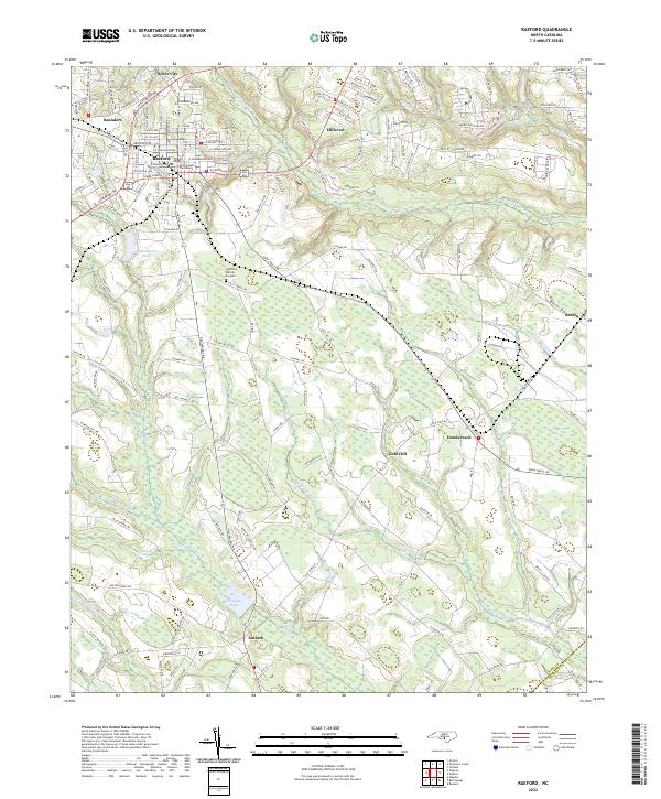 Raeford 2022 topographic map thumbnail