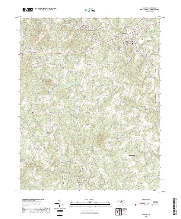 Ramseur 2022 topographic map thumbnail