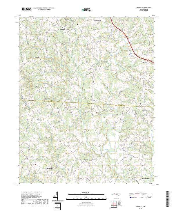 Reepsville topographic map thumbnail