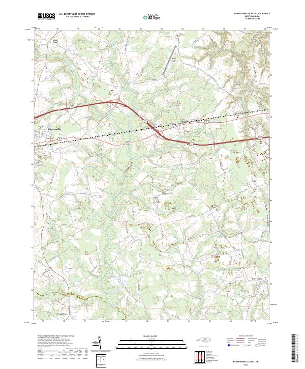 Robersonville East topographic map thumbnail