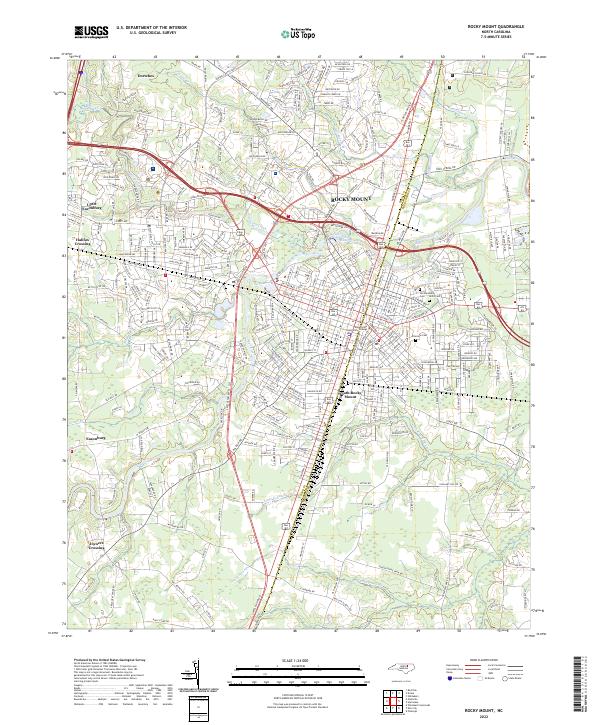 Rocky Mount topographic map thumbnail