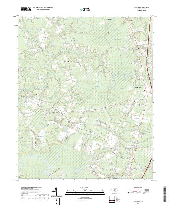 Rocky Point 2022 topographic map thumbnail