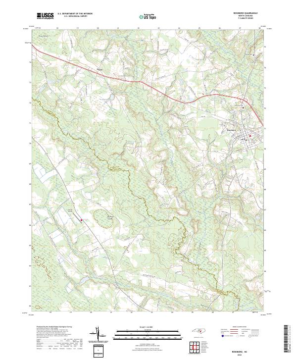 Roseboro 2022 topographic map thumbnail