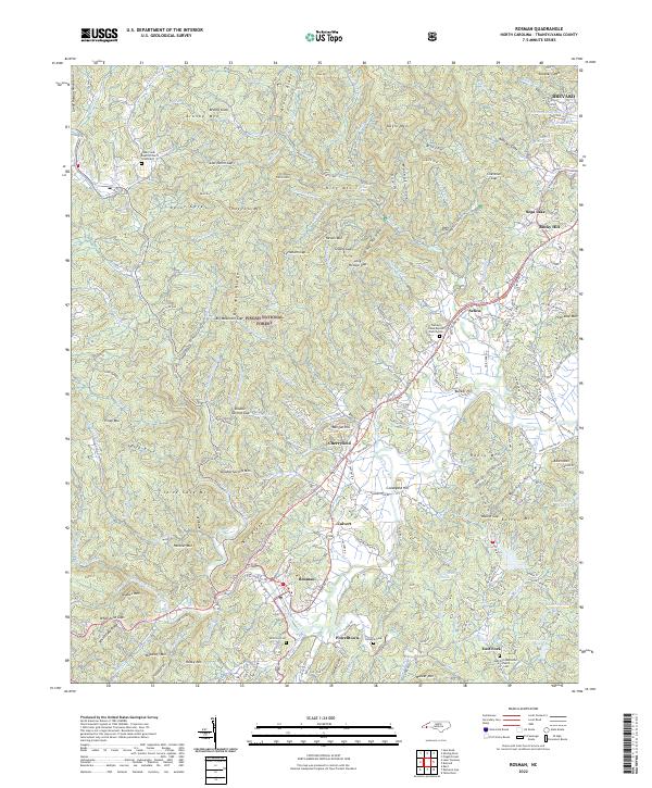 Rosman 2022 topographic map thumbnail