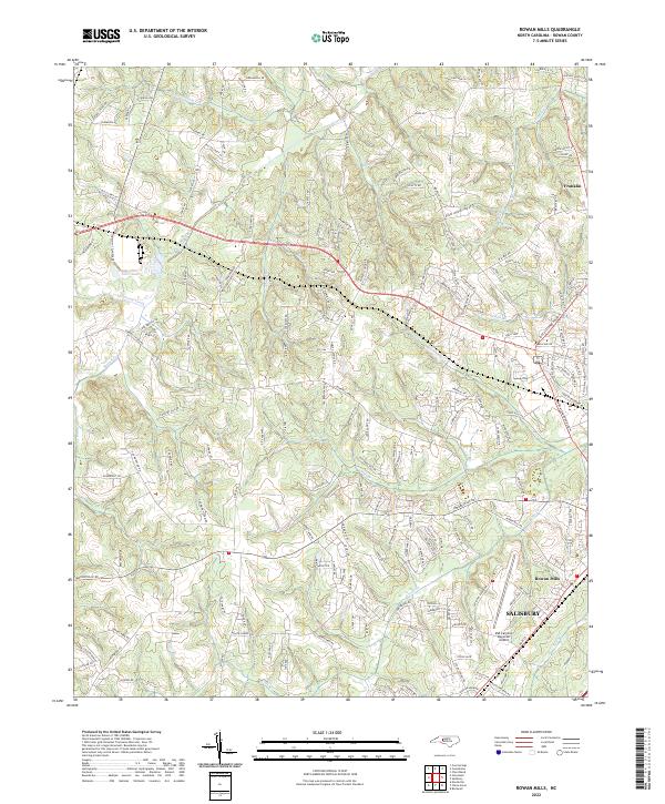 Rowan Mills 2022 topographic map thumbnail