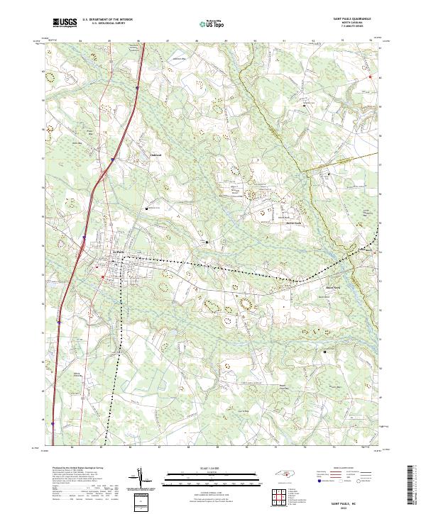 Saint Pauls topographic map thumbnail