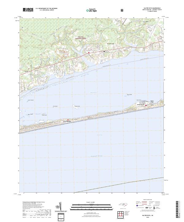 Salter Path 2022 topographic map thumbnail
