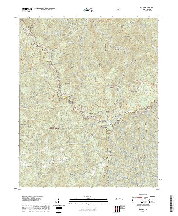 Sam Knob 2022 topographic map thumbnail