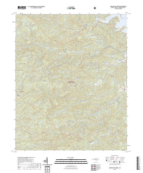 Santeetlah Creek topographic map thumbnail