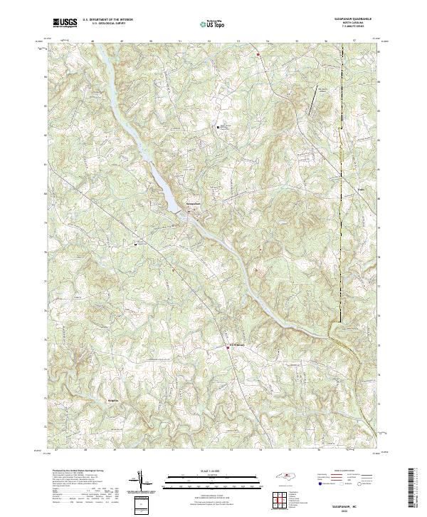 Saxapahaw topographic map thumbnail