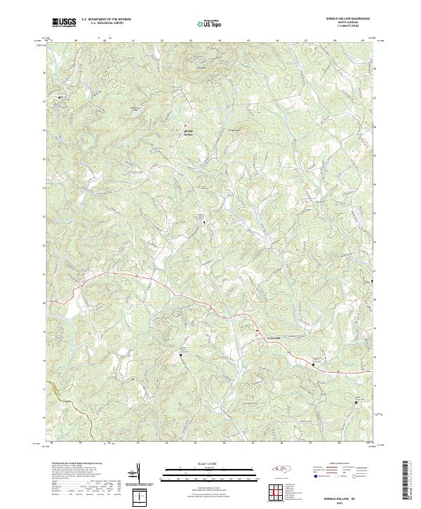 Shingle Hollow topographic map thumbnail