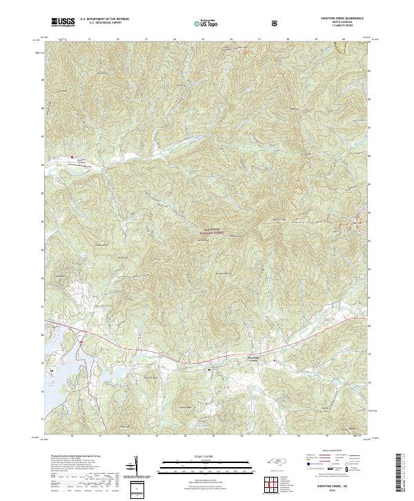Shooting Creek topographic map thumbnail