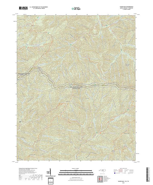 Silers Bald topographic map thumbnail