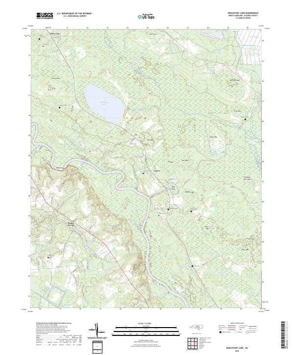 Singletary Lake topographic map thumbnail