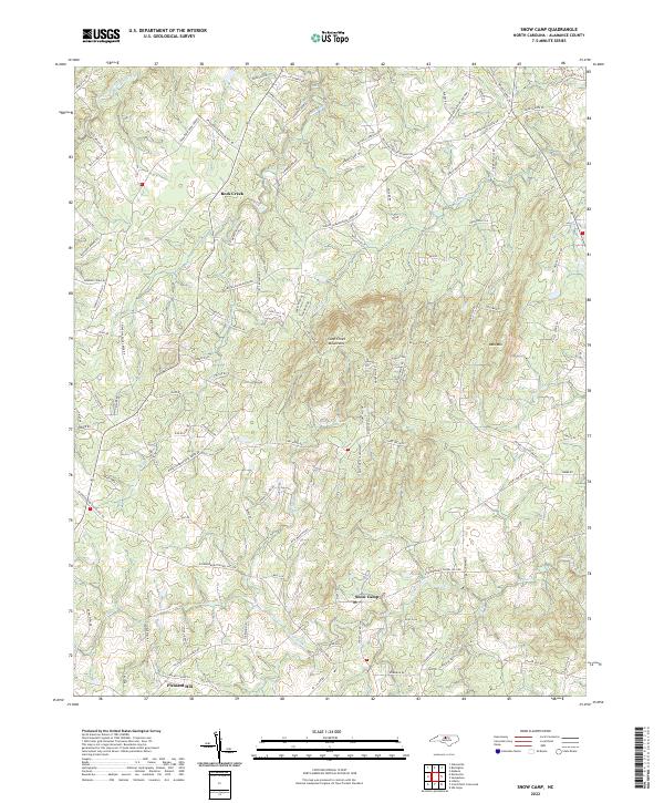 Snow Camp 2022 topographic map thumbnail