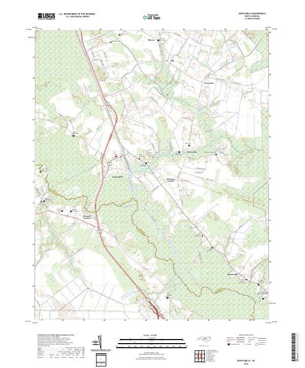 South Mills topographic map thumbnail