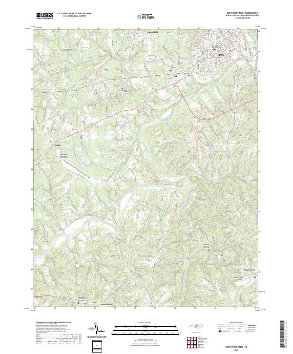 Southwest Eden topographic map thumbnail