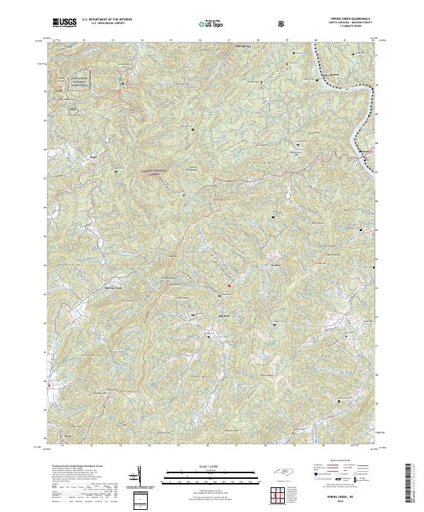 Spring Creek 2022 topographic map thumbnail