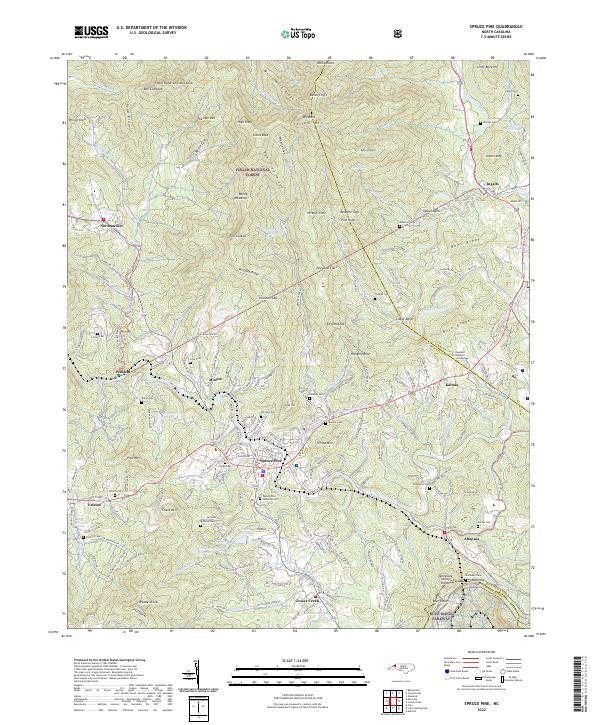 Spruce Pine 2022 topographic map thumbnail