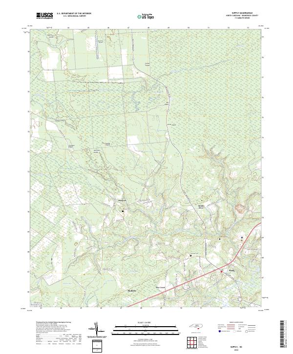 Supply 2022 topographic map thumbnail