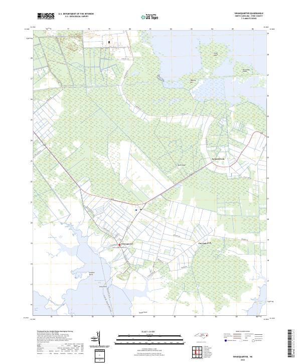 Swanquarter topographic map thumbnail