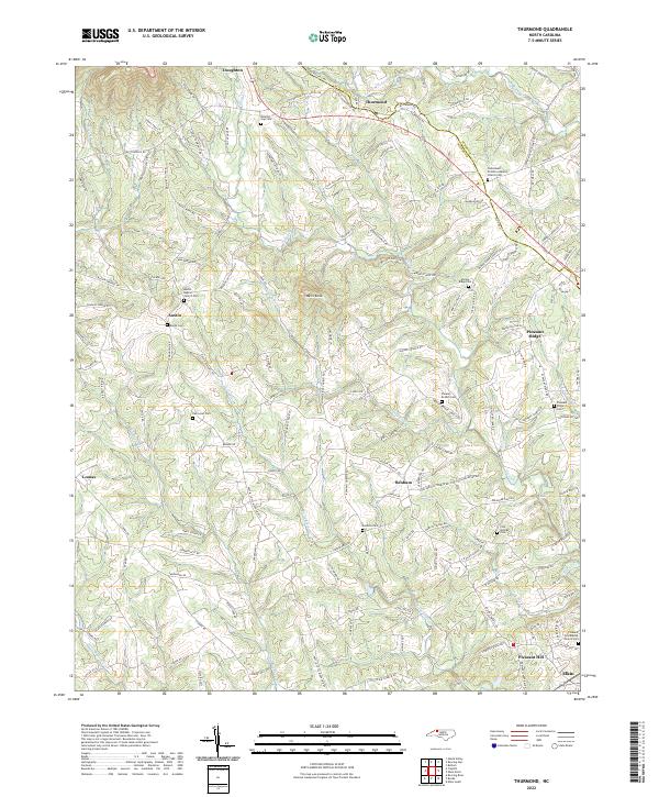 Thurmond 2022 topographic map thumbnail