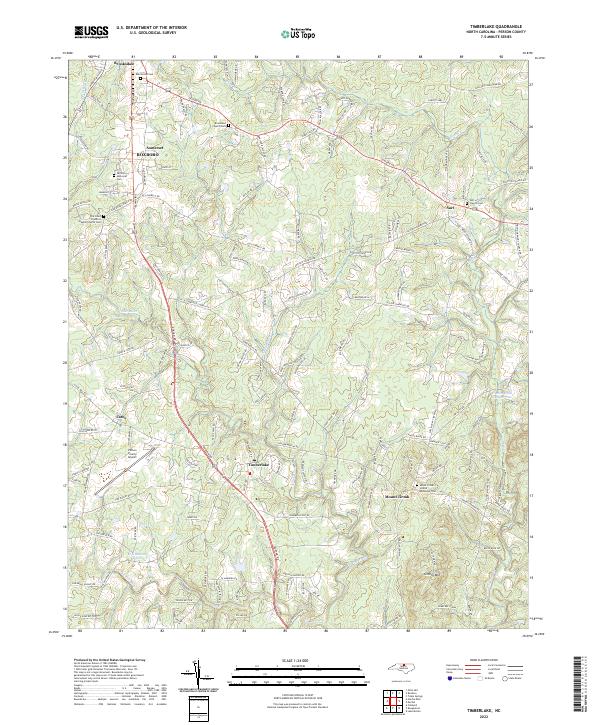 Timberlake 2022 topographic map thumbnail