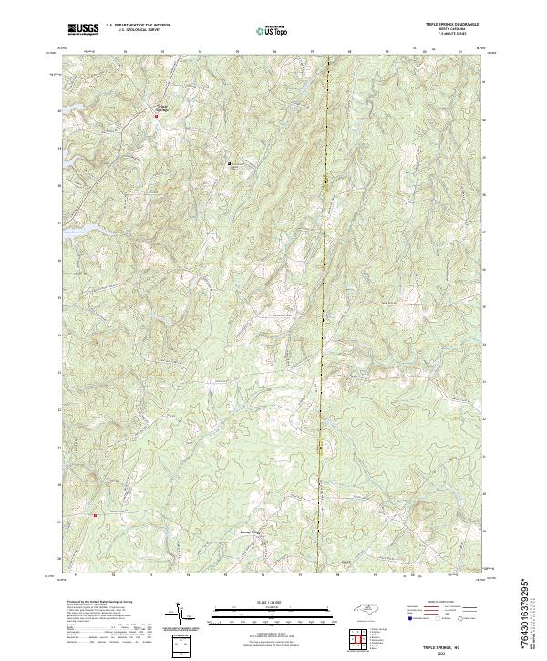 Triple Springs topographic map thumbnail
