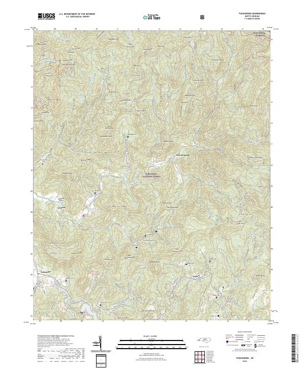 Tuckasegee 2022 topographic map thumbnail