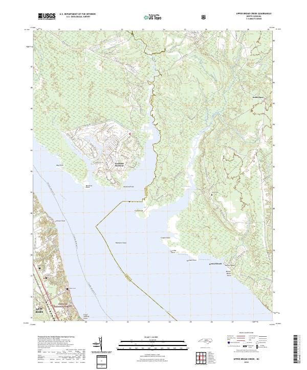 Upper Broad Creek topographic map thumbnail