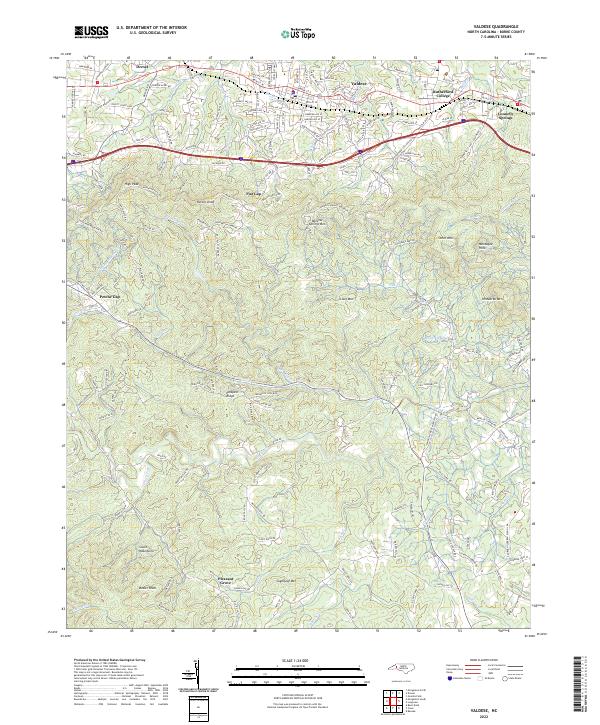 Valdese 2022 topographic map thumbnail