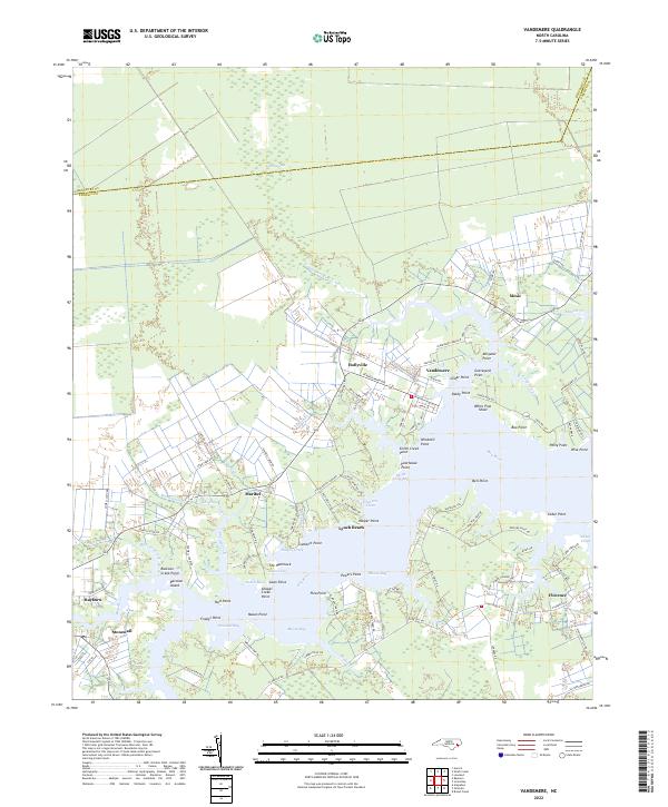 Vandemere 2022 topographic map thumbnail