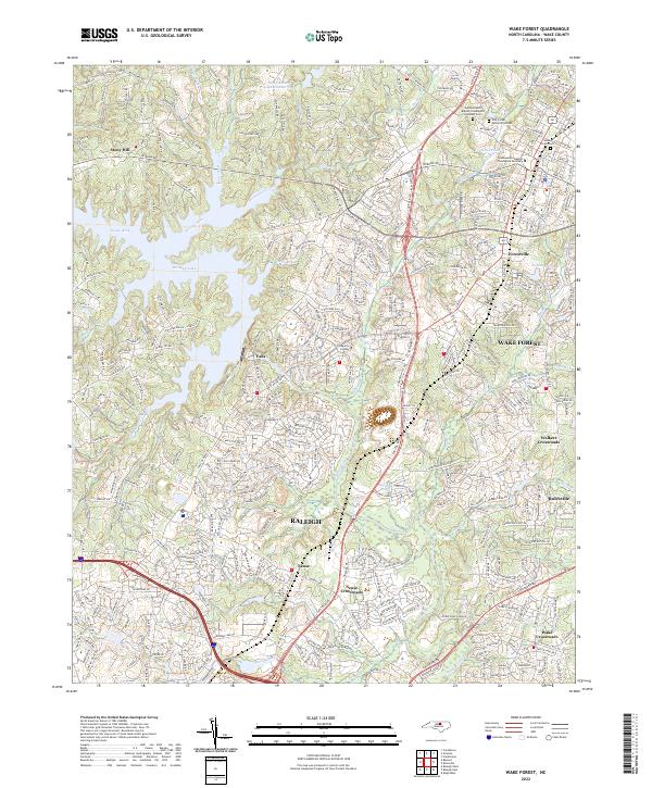 Wake Forest 2022 topographic map thumbnail