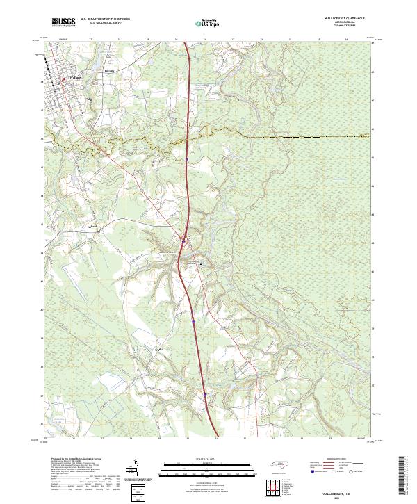 Wallace East topographic map thumbnail