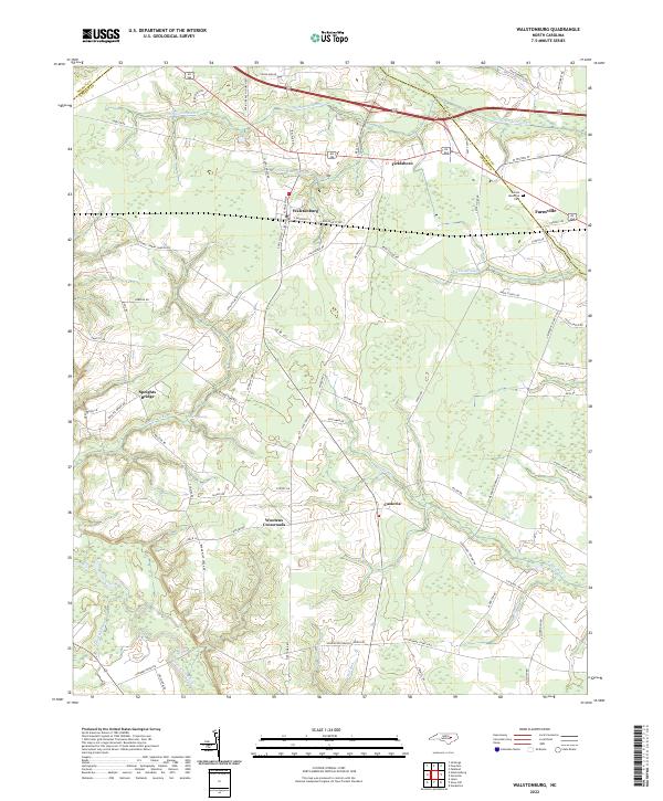 Walstonburg topographic map thumbnail