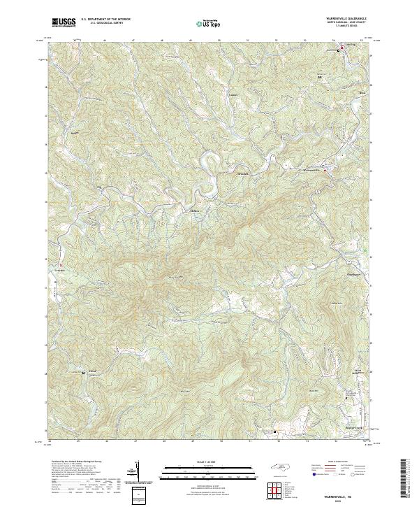 Warrensville topographic map thumbnail