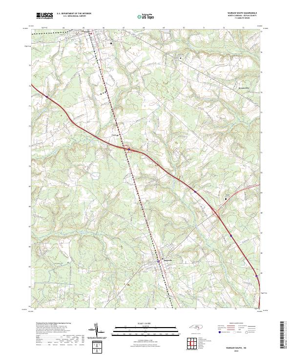 Warsaw South topographic map thumbnail