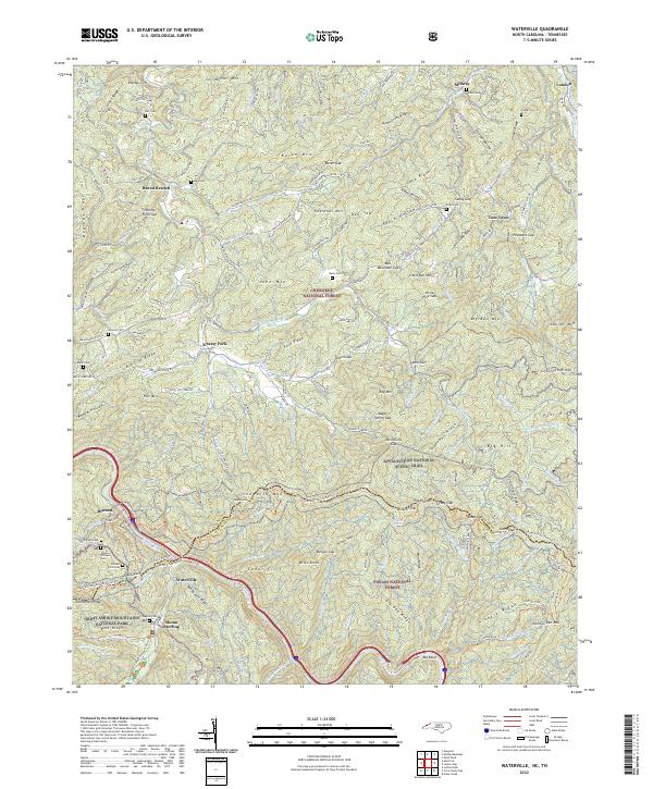 Waterville 2022 topographic map thumbnail