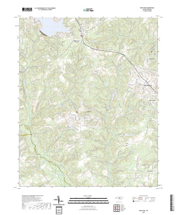 West End topographic map thumbnail