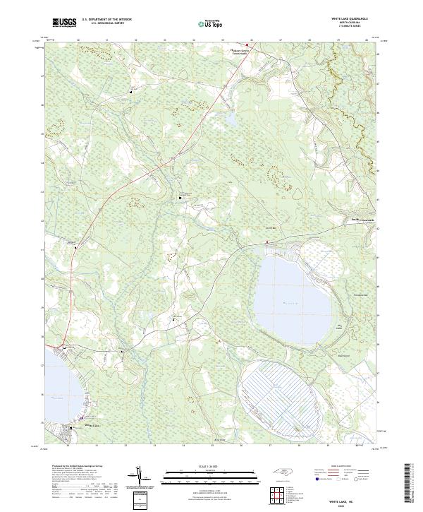 White Lake 2022 topographic map thumbnail