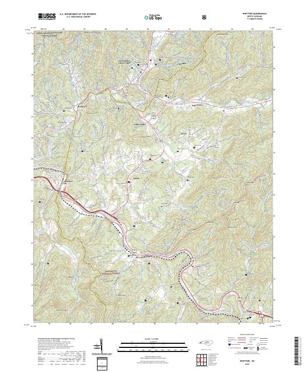 Whittier 2022 topographic map thumbnail