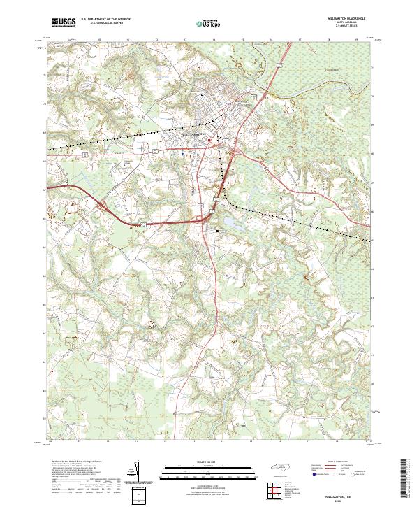 Williamston 2022 topographic map thumbnail