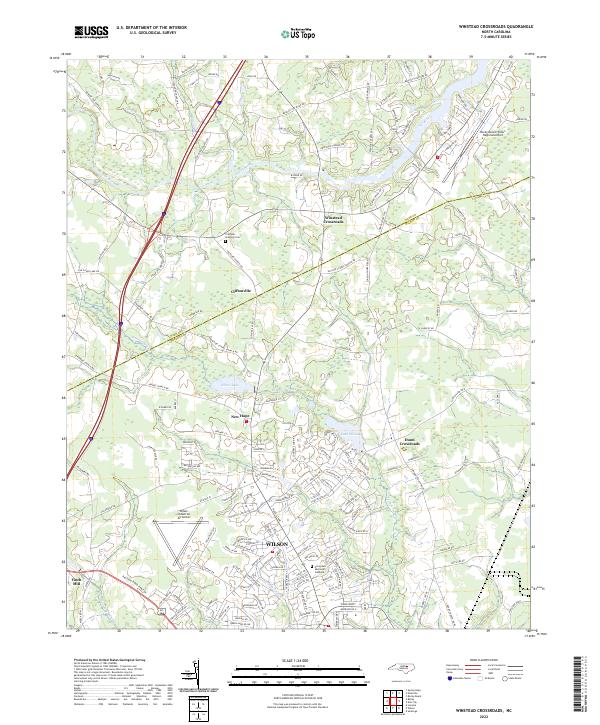 Winstead Crossroads topographic map thumbnail