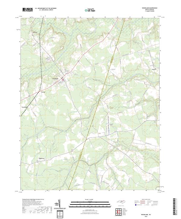 Woodland topographic map thumbnail
