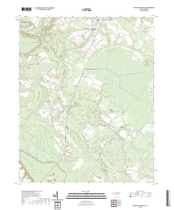 Lewiston Woodville topographic map thumbnail
