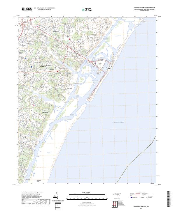 Wrightsville Beach topographic map thumbnail