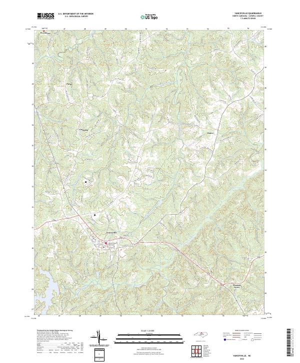 Yanceyville topographic map thumbnail