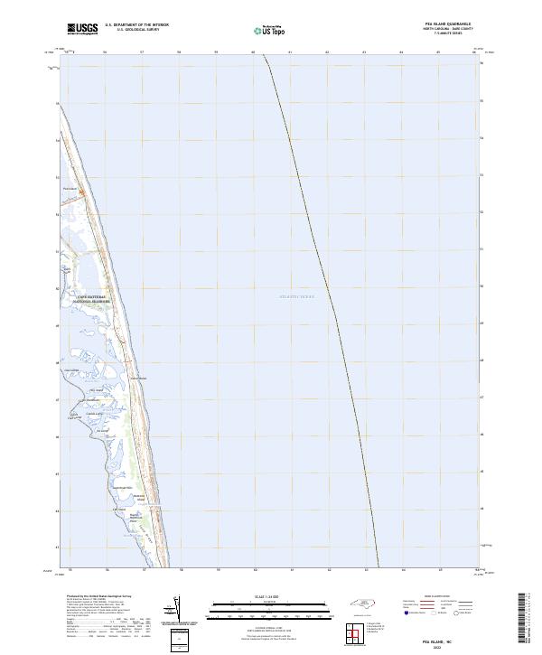 Pea Island topographic map thumbnail